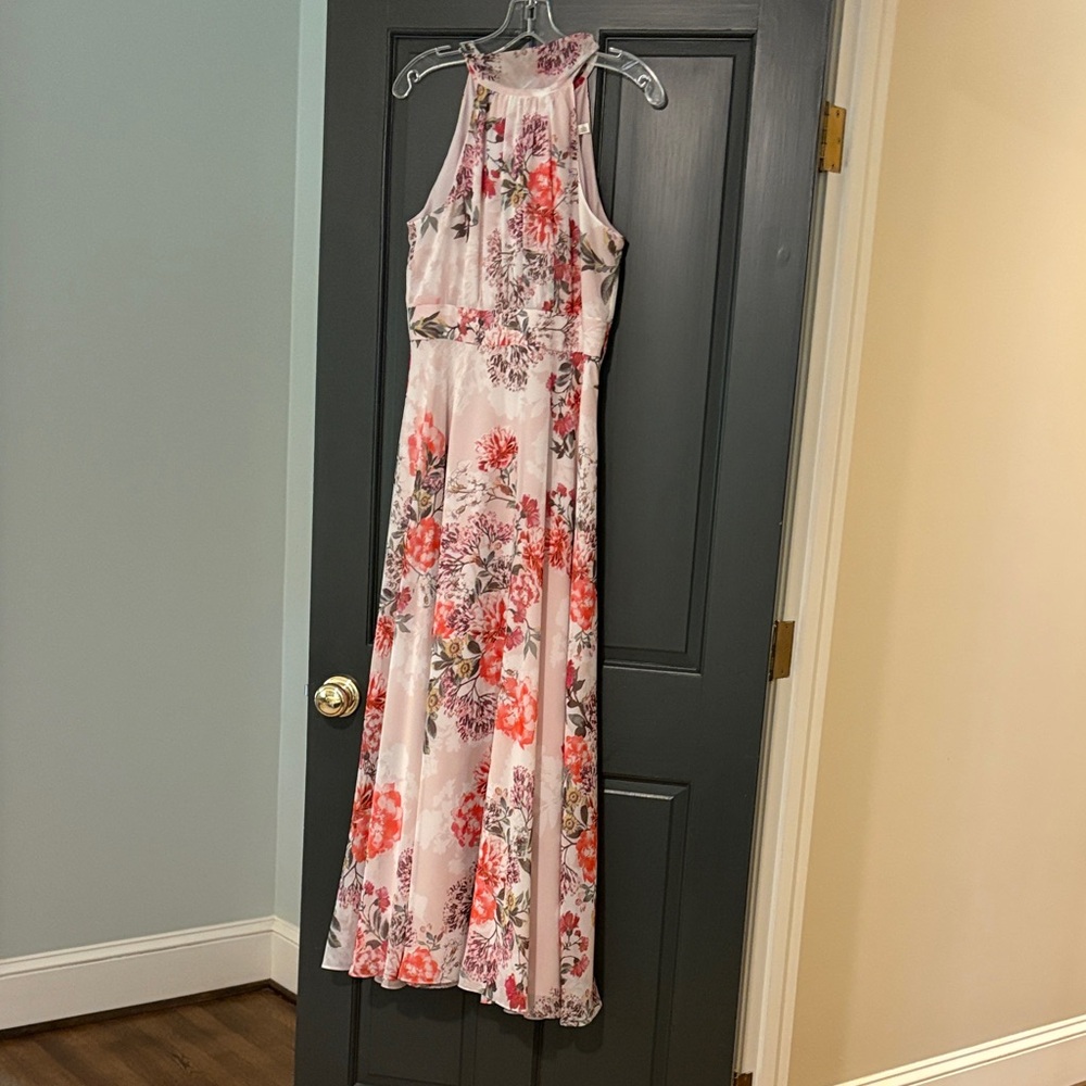 Eliza J Floral Maxi Dress - Pink and White